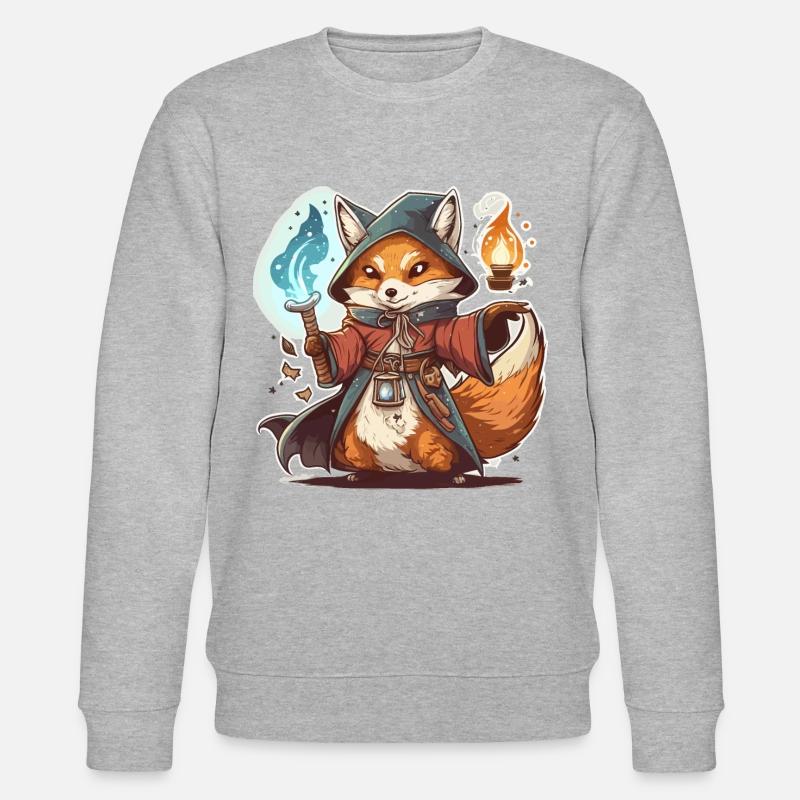 Magischer Fuchs - Stanley/Stella Unisex Bio-Sweatshirt CHANGER  - Grau meliert
