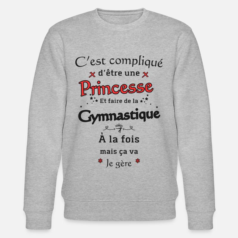 Princesse adepte de Gymnastique - Sweat bio CHANGER Stanley/Stella Unisexe - gris chiné