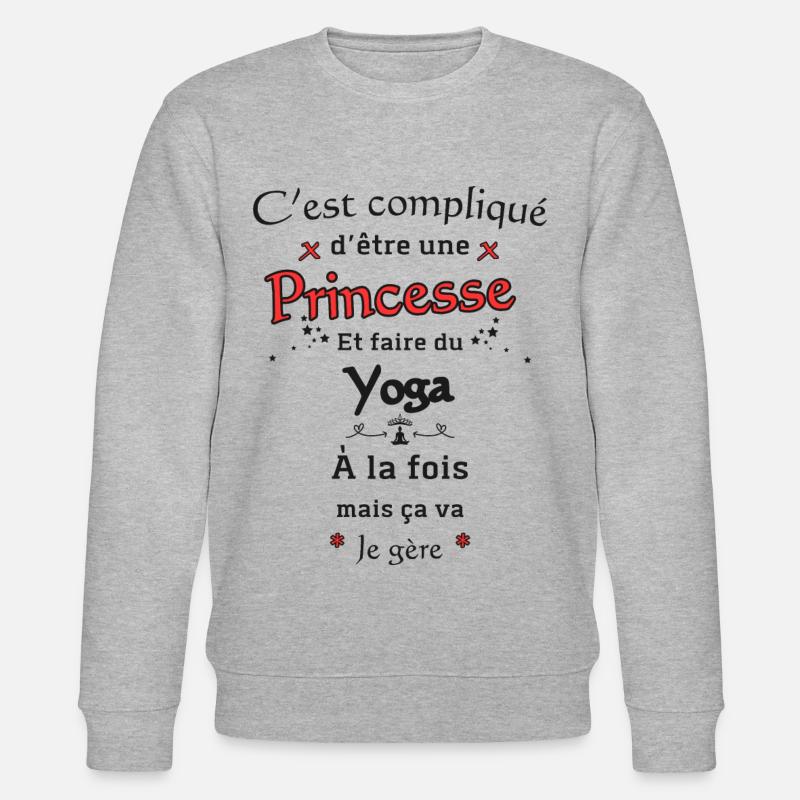 Princesse Et Yoga - Sweat bio CHANGER Stanley/Stella Unisexe - gris chiné