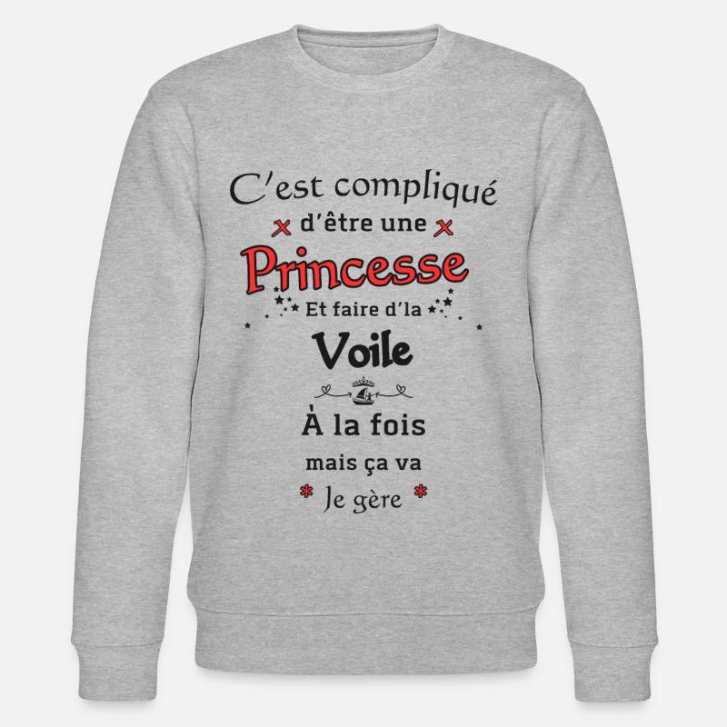Princesse Et Voile - Sweat bio CHANGER Stanley/Stella Unisexe - gris chiné