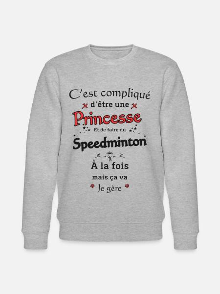 Princesse Et Speedminton - Sweat bio CHANGER Stanley/Stella Unisexe - gris chiné