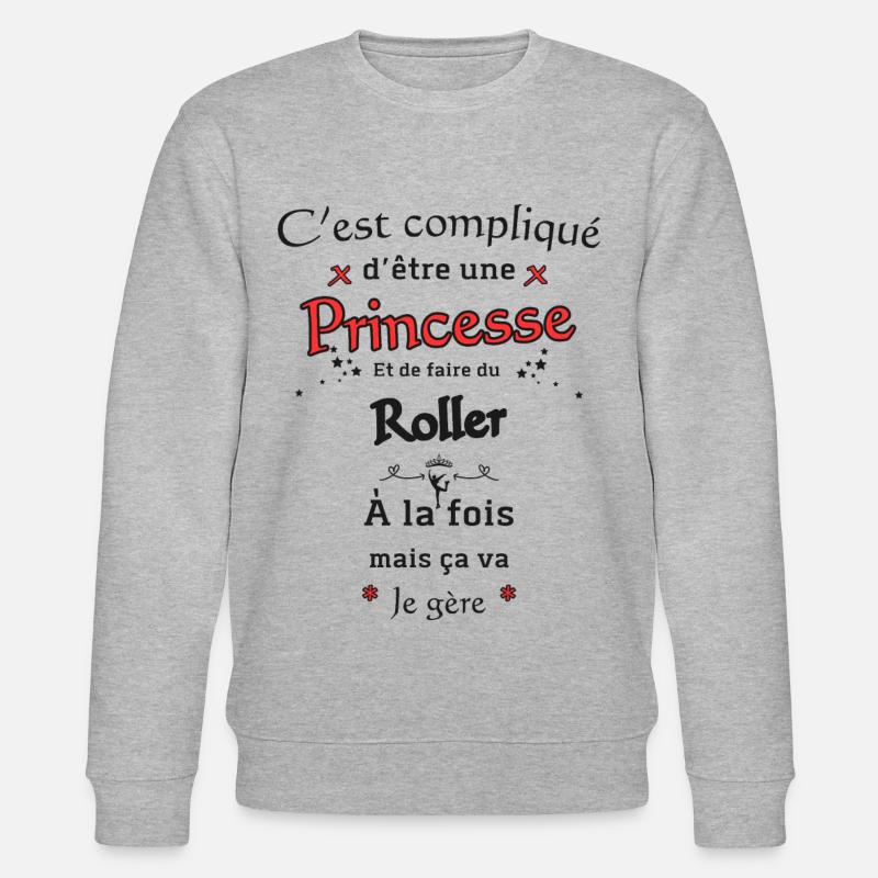 Princesse Et Roller - Sweat bio CHANGER Stanley/Stella Unisexe - gris chiné