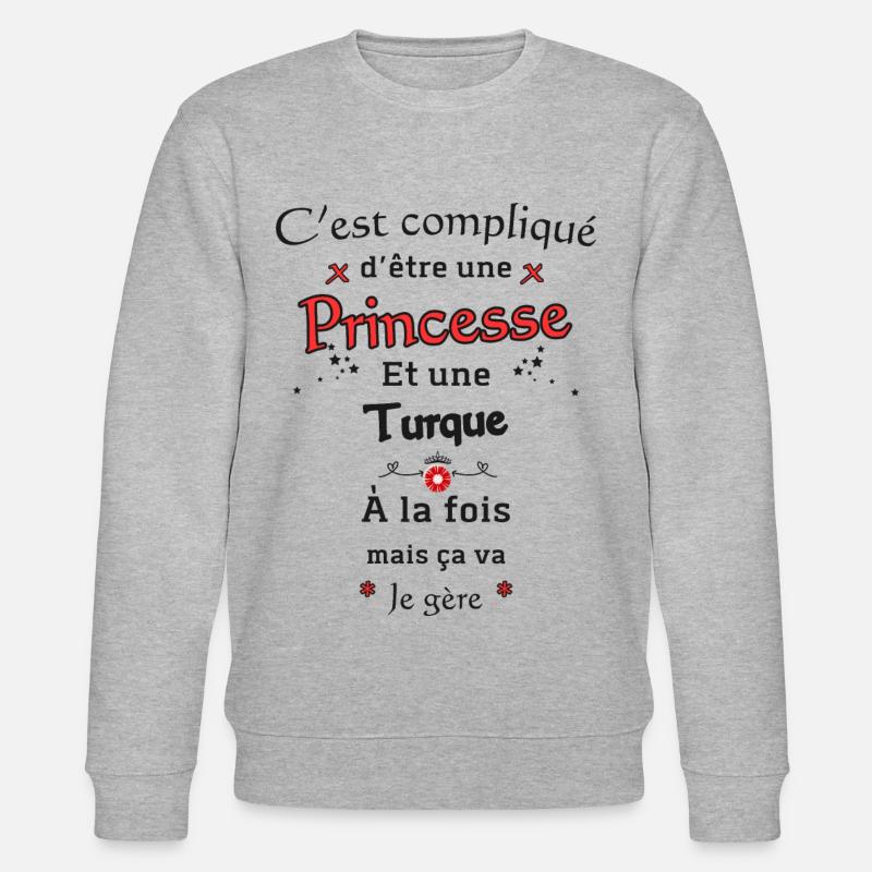 Princesse Turque - Sweat bio CHANGER Stanley/Stella Unisexe - gris chiné