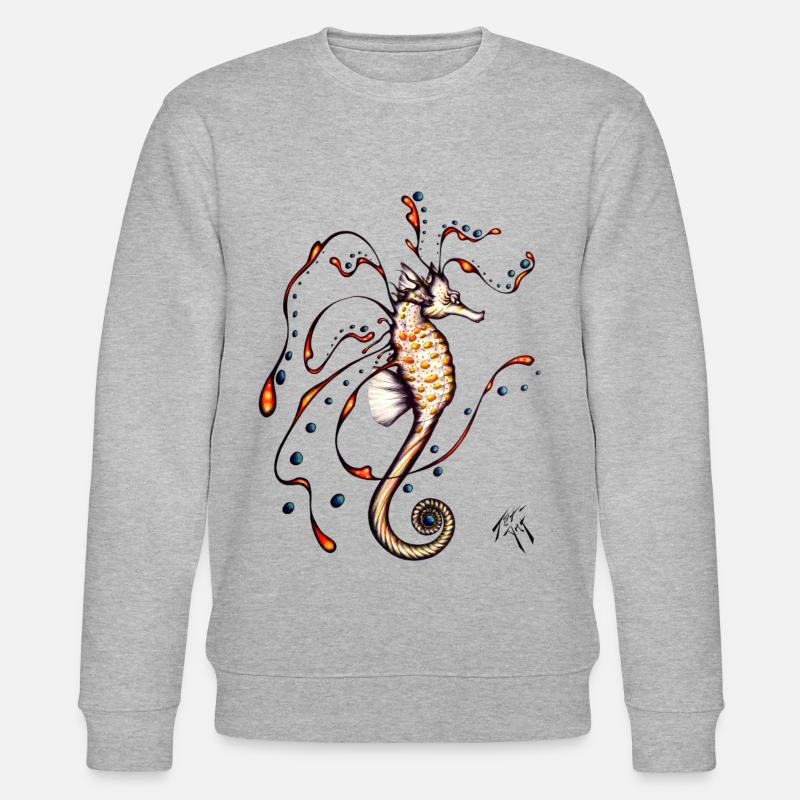 Seepferdchen - Stanley/Stella Unisex Bio-Sweatshirt CHANGER  - Grau meliert