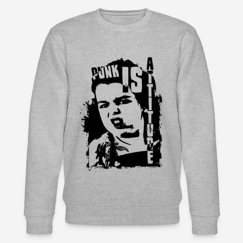 Le punk est l’attitude - Sweat bio CHANGER Stanley/Stella Unisexe - gris chiné