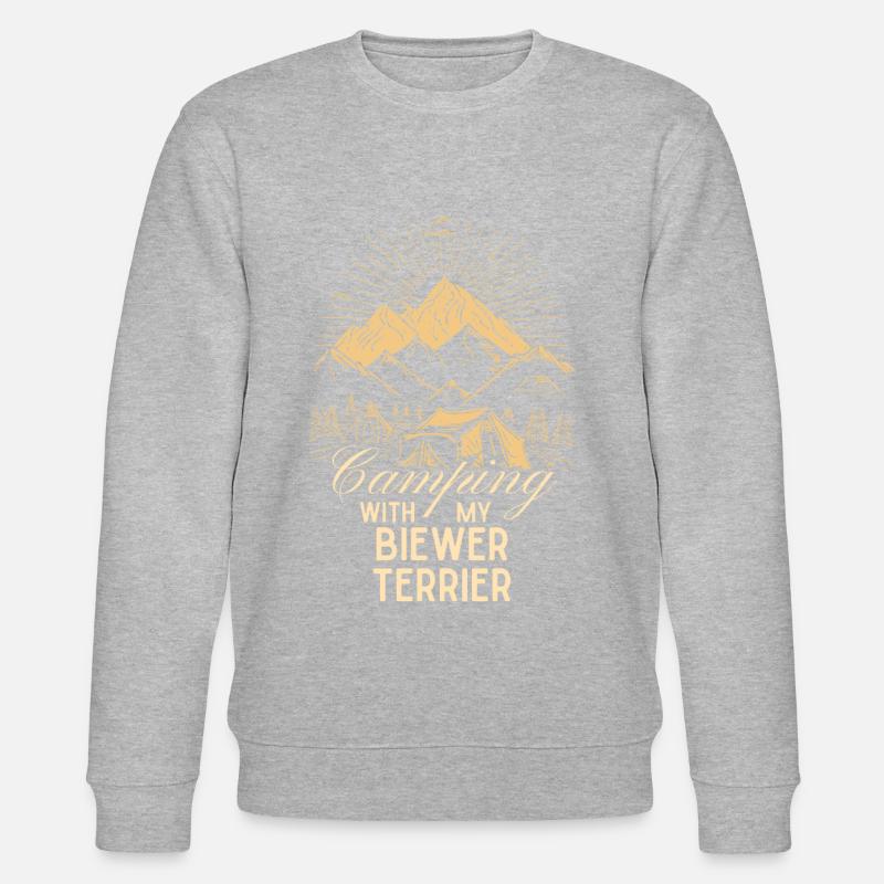 Biewer Terrier Camping - Stanley/Stella CHANGER Unisex Organic Sweatshirt - heather grey
