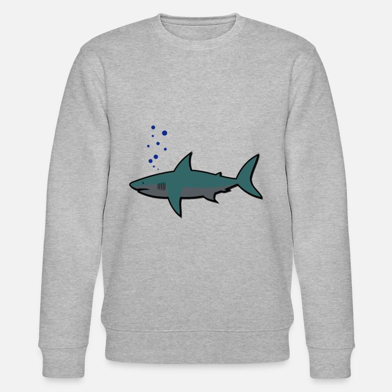 Requin, requin, - Sweat bio CHANGER Stanley/Stella Unisexe - gris chiné