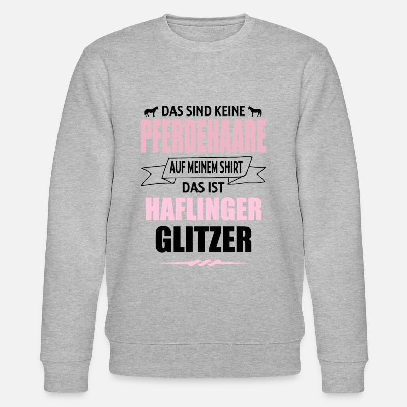 Pferde Pferd Haflinger Reiter Geschenk - Stanley/Stella Unisex Bio-Sweatshirt CHANGER  - Grau meliert
