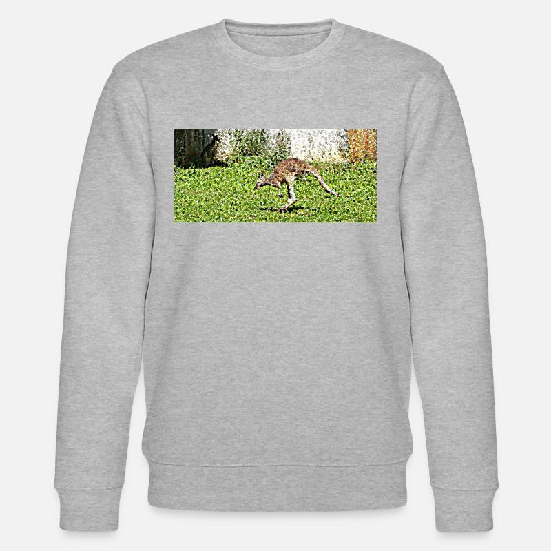 Der große Känguru-Sprung - Stanley/Stella Unisex Bio-Sweatshirt CHANGER  - Grau meliert