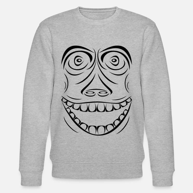 Lustiger Affe ohne Pocken - Stanley/Stella Unisex Bio-Sweatshirt CHANGER  - Grau meliert