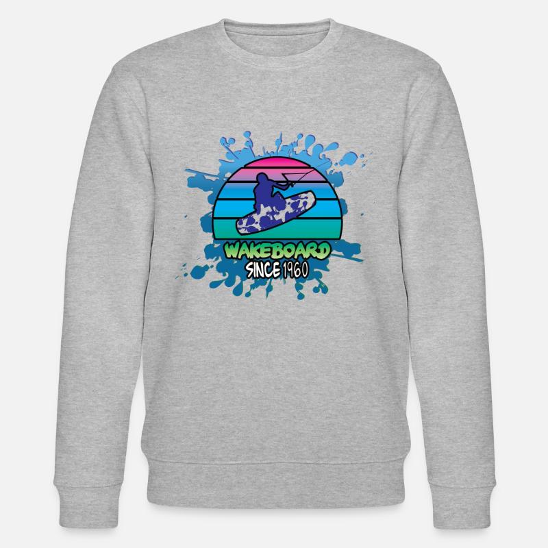 Wakeboard, Splash I - Stanley/Stella Unisex Bio-Sweatshirt CHANGER  - Grau meliert