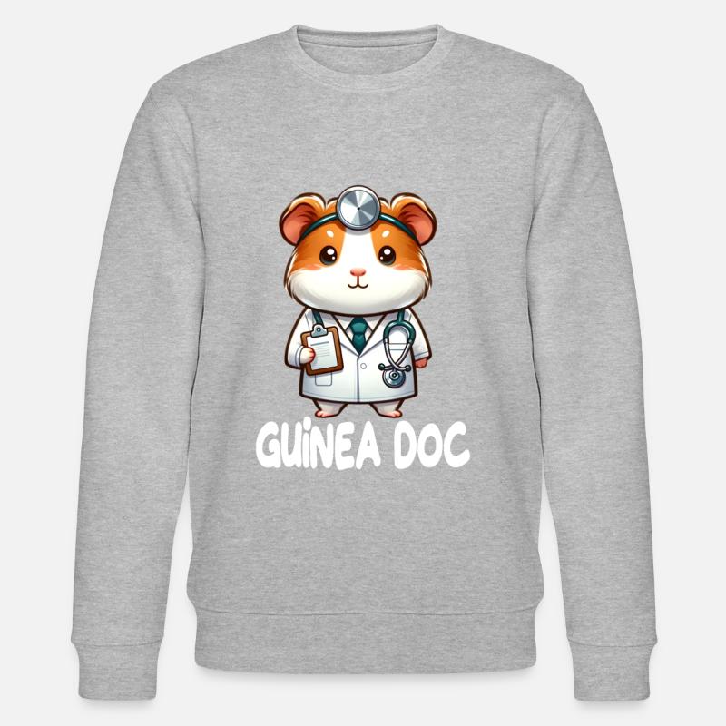 Doktor Meerschweinchen - Stanley/Stella Unisex Bio-Sweatshirt CHANGER  - Grau meliert