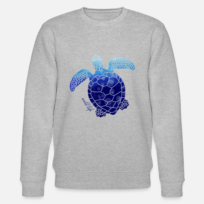 Schildkröte Wildlife - Stanley/Stella Unisex Bio-Sweatshirt CHANGER  - Grau meliert