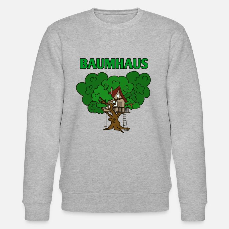 Baumhaus Haus im Baum - Stanley/Stella Unisex Bio-Sweatshirt CHANGER  - Grau meliert