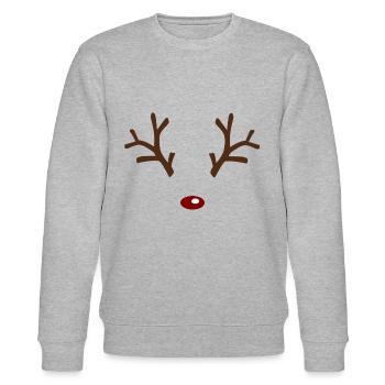 Rudolph, the Red-Nosed Reindeer - Stanley/Stella Unisex Bio-Sweatshirt CHANGER  - Grau meliert - Vorne - Nik (191cm) & Marisol (170cm)