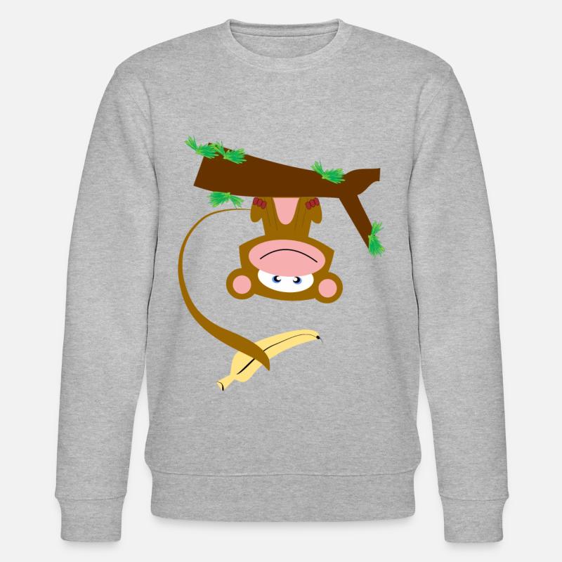 Singe Banane Drôle - Sweat bio CHANGER Stanley/Stella Unisexe - gris chiné