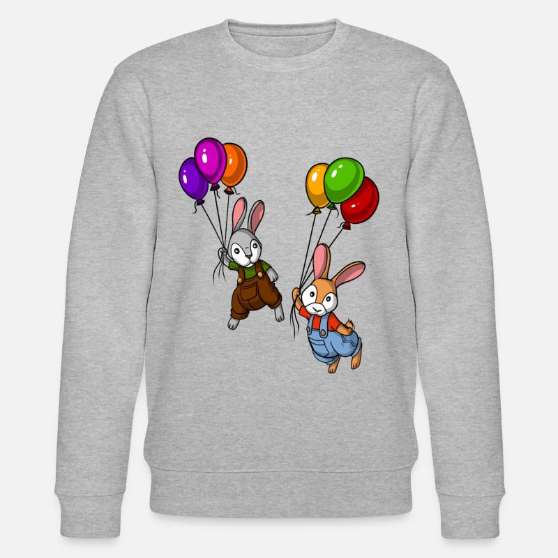 Drôles de ballons de lapin - Sweat bio CHANGER Stanley/Stella Unisexe - gris chiné