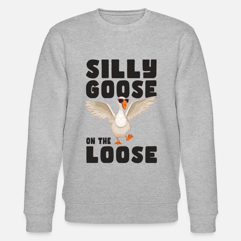 L’oie stupide en liberté - Sweat bio CHANGER Stanley/Stella Unisexe - gris chiné