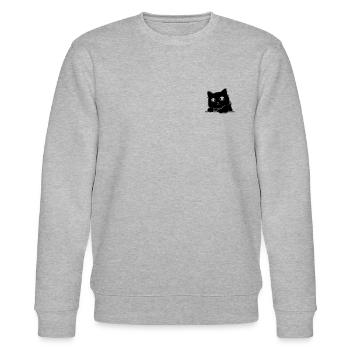 Katzenliebhaber Katzenbesitzer Babykatzen Liebhabe - Stanley/Stella Unisex Bio-Sweatshirt CHANGER  - Grau meliert - Vorne - Nik (191cm) & Marisol (170cm)