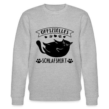 Cats Sleep Shirt Chemise de sommeil officielle Chats - Sweat bio CHANGER Stanley/Stella Unisexe - gris chiné - Devant - Nik (191cm) & Marisol (170cm)