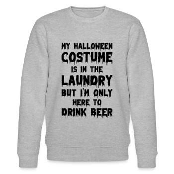 Mein Halloween-Kostüm ist in der Wäscherei Lustige - Stanley/Stella Unisex Bio-Sweatshirt CHANGER  - Grau meliert - Vorne - Nik (191cm) & Marisol (170cm)