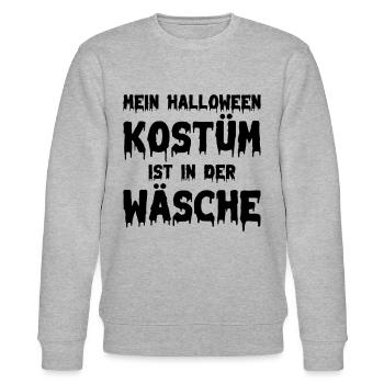 Mein Halloween Kostüm ist in der Wäsche Hallowee - Stanley/Stella Unisex Bio-Sweatshirt CHANGER  - Grau meliert - Vorne - Nik (191cm) & Marisol (170cm)