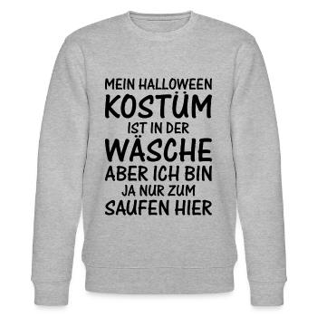 Lustig Halloween Spruch - Halloween - Stanley/Stella Unisex Bio-Sweatshirt CHANGER  - Grau meliert - Vorne - Nik (191cm) & Marisol (170cm)