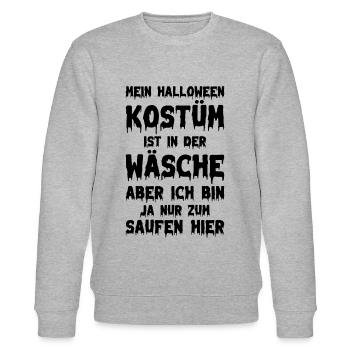 Halloween Spruch Halloween Lustiges Halloween - Stanley/Stella Unisex Bio-Sweatshirt CHANGER  - Grau meliert - Vorne - Nik (191cm) & Marisol (170cm)