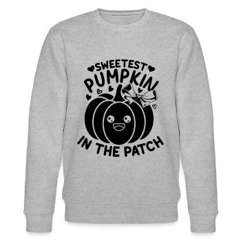 Süßester Kürbis in der Familie I Halloween Familie - Stanley/Stella Unisex Bio-Sweatshirt CHANGER  - Grau meliert - Vorne - Nik (191cm) & Marisol (170cm)