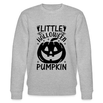 Halloween Baby I Little Halloween Pumpkin - Stanley/Stella Unisex Bio-Sweatshirt CHANGER  - Grau meliert - Vorne - Nik (191cm) & Marisol (170cm)