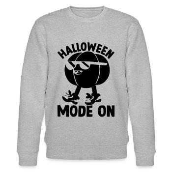 Mode Halloween sur I Drôle de citrouille d’Halloween - Sweat bio CHANGER Stanley/Stella Unisexe - gris chiné - Devant - Nik (191cm) & Marisol (170cm)