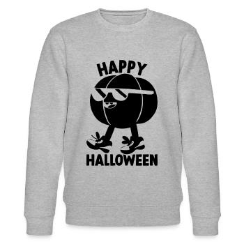 Halloween Happy Halloween Pumpkin - Stanley/Stella CHANGER Unisex Organic Sweatshirt - heather grey - Front - Nik (191cm) & Marisol (170cm)