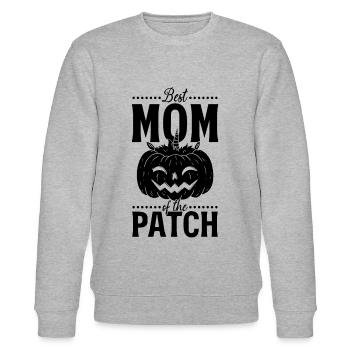 Halloween Mama Best Mom Of The Patch - Pumpkin Uni - Stanley/Stella CHANGER Unisex Organic Sweatshirt - heather grey - Front - Nik (191cm) & Marisol (170cm)