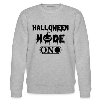 Halloween Mode On - Halloween Party Halloween Pump - Stanley/Stella Unisex Bio-Sweatshirt CHANGER  - Grau meliert - Vorne - Nik (191cm) & Marisol (170cm)