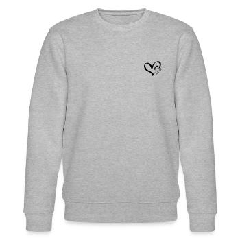 Axolotl Heart Axolotl Lover Cute Axolotl Kawaii - Stanley/Stella Unisex Bio-Sweatshirt CHANGER  - Grau meliert - Vorne - Nik (191cm) & Marisol (170cm)