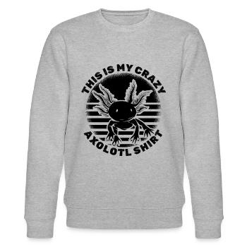 Axolotl Lover C’est ma chemise Axolotl folle - Sweat bio CHANGER Stanley/Stella Unisexe - gris chiné - Devant - Nik (191cm) & Marisol (170cm)