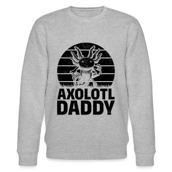 Axolotl Daddy Axolotl Lover Kawaii Axolotl Daddy - Stanley/Stella Unisex Bio-Sweatshirt CHANGER  - Grau meliert - Vorne - Nik (191cm) & Marisol (170cm)
