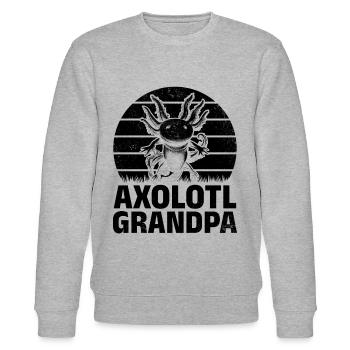 Axolotl Grandpa Axolotl Lover Kawaii Axolotl - Stanley/Stella CHANGER Unisex Organic Sweatshirt - heather grey - Front - Nik (191cm) & Marisol (170cm)
