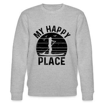 SUP Girl My Happy Place - Sports nautiques Stand Up Pa - Sweat bio CHANGER Stanley/Stella Unisexe - gris chiné - Devant - Nik (191cm) & Marisol (170cm)