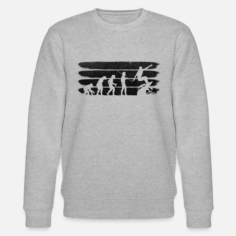 Surfing Evolution Surfer - Stanley/Stella Unisex Bio-Sweatshirt CHANGER  - Grau meliert