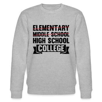 Middle School Graduation Junior High Graduation - Stanley/Stella CHANGER Unisex Organic Sweatshirt - heather grey - Front - Nik (191cm) & Marisol (170cm)
