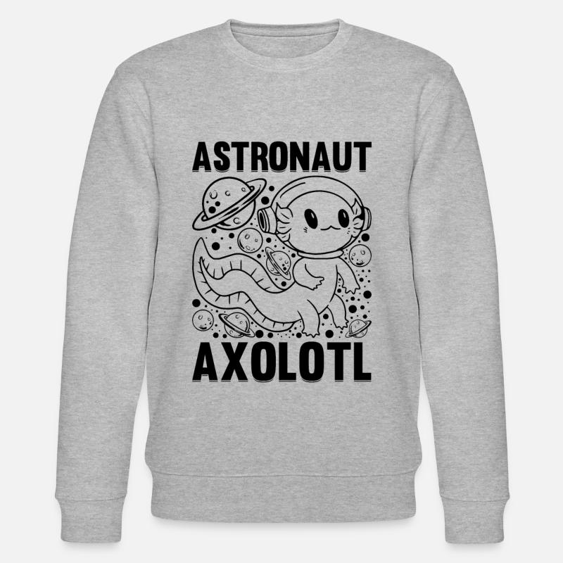 Axolotl Drôle Astronaute Axolotl - Sweat bio CHANGER Stanley/Stella Unisexe - gris chiné