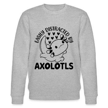 Axolotl facilement distrait par Axolotls mignon Axolotl - Sweat bio CHANGER Stanley/Stella Unisexe - gris chiné - Devant - Nik (191cm) & Marisol (170cm)