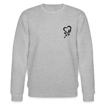 Dog Paw Heart Baby Dog Paws Heart - Dog Lover Dog - Stanley/Stella Unisex Bio-Sweatshirt CHANGER  - Grau meliert - Vorne - Nik (191cm) & Marisol (170cm)