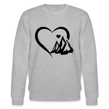 Mountain Heart Mountain Climbing Mountain Hiking - Stanley/Stella Unisex Bio-Sweatshirt CHANGER  - Grau meliert - Vorne - Nik (191cm) & Marisol (170cm)
