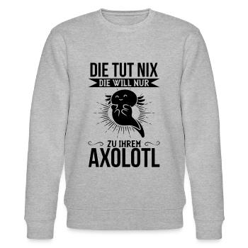Schwanzlurch - Die Tut Nix Die Will Nur Zu Ihrem A - Stanley/Stella Unisex Bio-Sweatshirt CHANGER  - Grau meliert - Vorne - Nik (191cm) & Marisol (170cm)