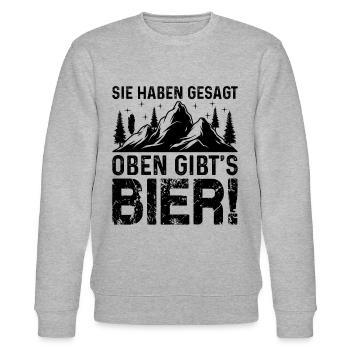 Mountain hiking trekking - you said above there is - Stanley/Stella CHANGER Unisex Organic Sweatshirt - heather grey - Front - Nik (191cm) & Marisol (170cm)