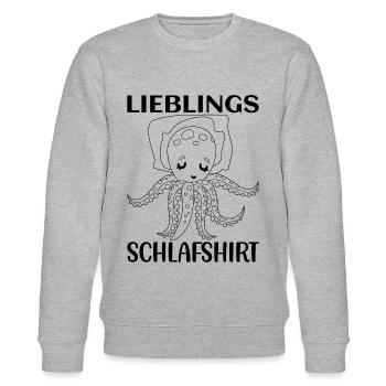 Kopffüßler Tintenfisch Oktopus Lieblings Schlafshi - Stanley/Stella Unisex Bio-Sweatshirt CHANGER  - Grau meliert - Vorne - Nik (191cm) & Marisol (170cm)