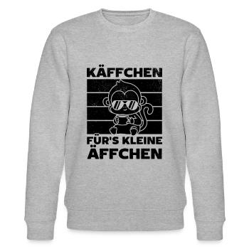 Käffchen für's Kleine Äffchen - Orang-Utan Affe - Stanley/Stella Unisex Bio-Sweatshirt CHANGER  - Grau meliert - Vorne - Nik (191cm) & Marisol (170cm)