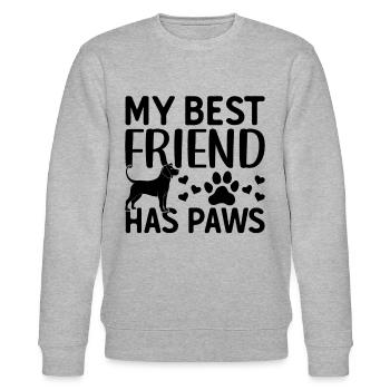 My Best Friend Has Paws - Dog Owner Cute Dog Lover - Stanley/Stella Unisex Bio-Sweatshirt CHANGER  - Grau meliert - Vorne - Nik (191cm) & Marisol (170cm)